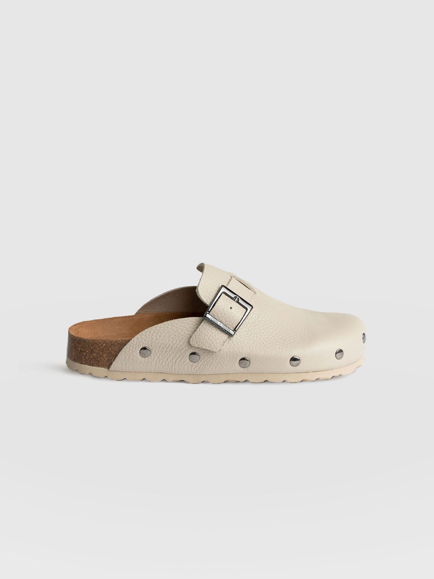 Studded Clogs - Cream