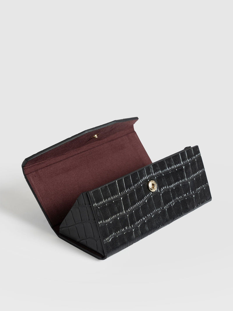 Sunglasses Case - Black Croc