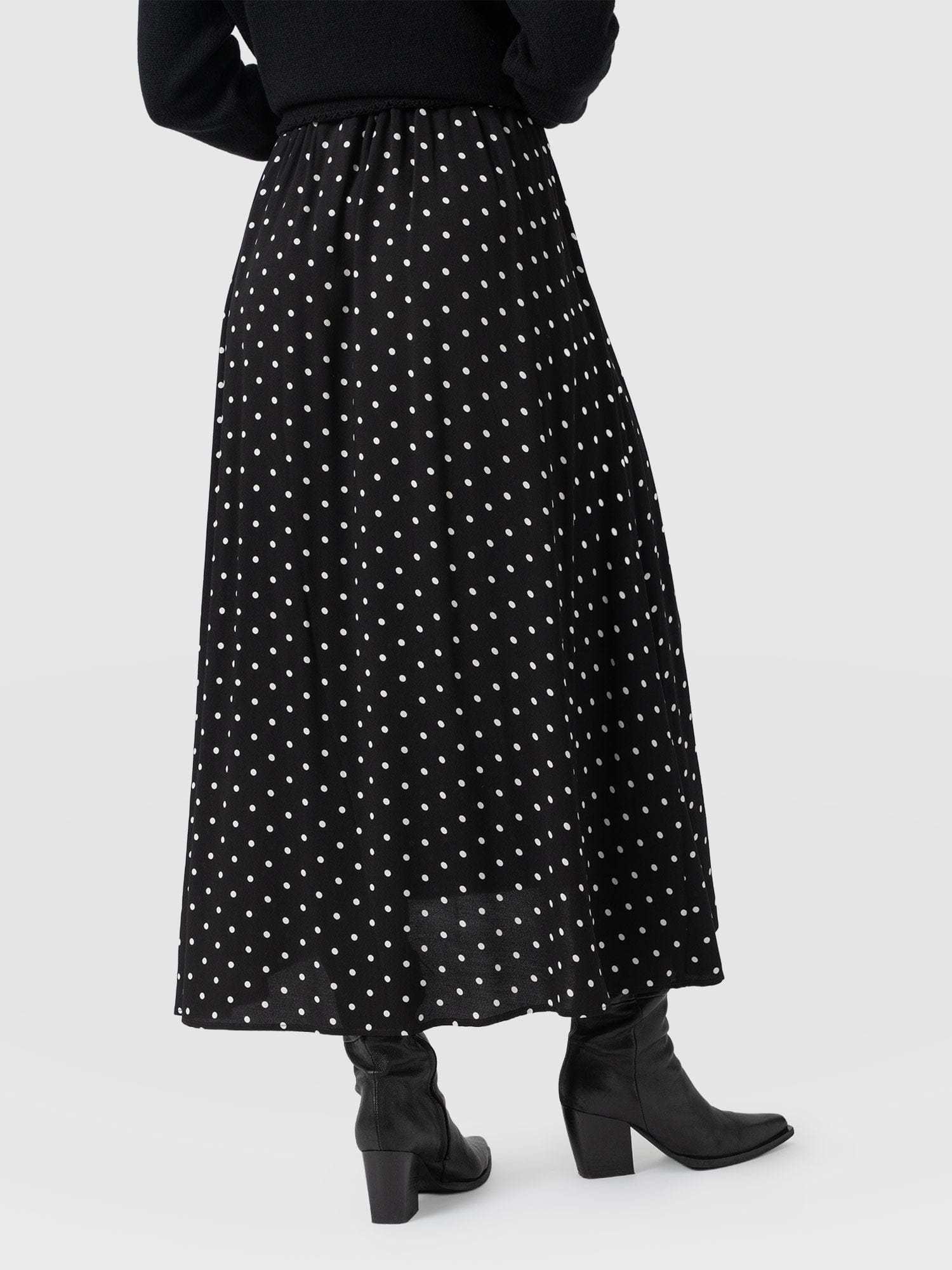 Sutton Skirt - Black Polka Dot - Women's Skirts | Saint + Sofia® UK