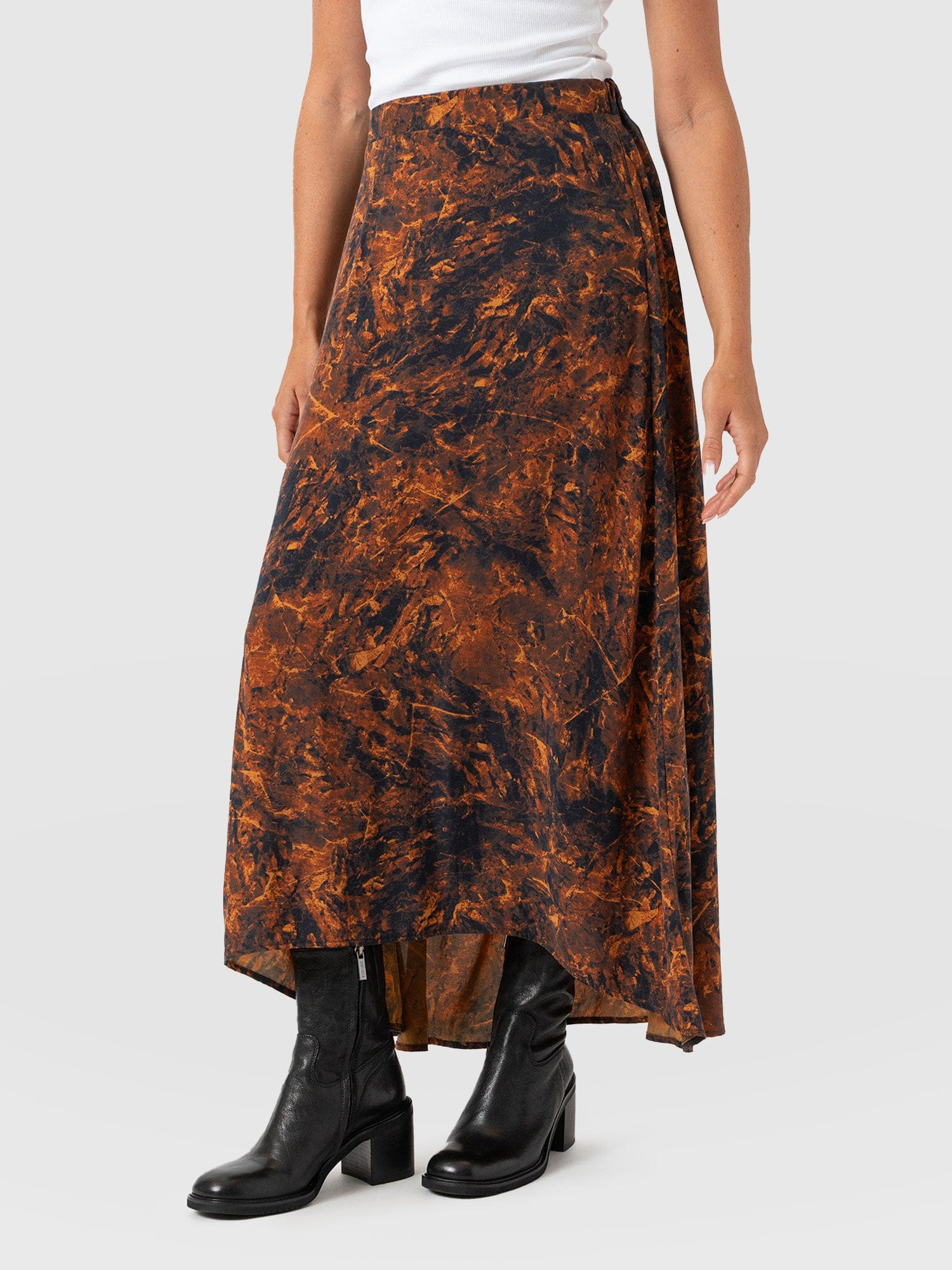 Sutton Skirt - Brown Marble - Women's Skirts | Saint + Sofia® UK