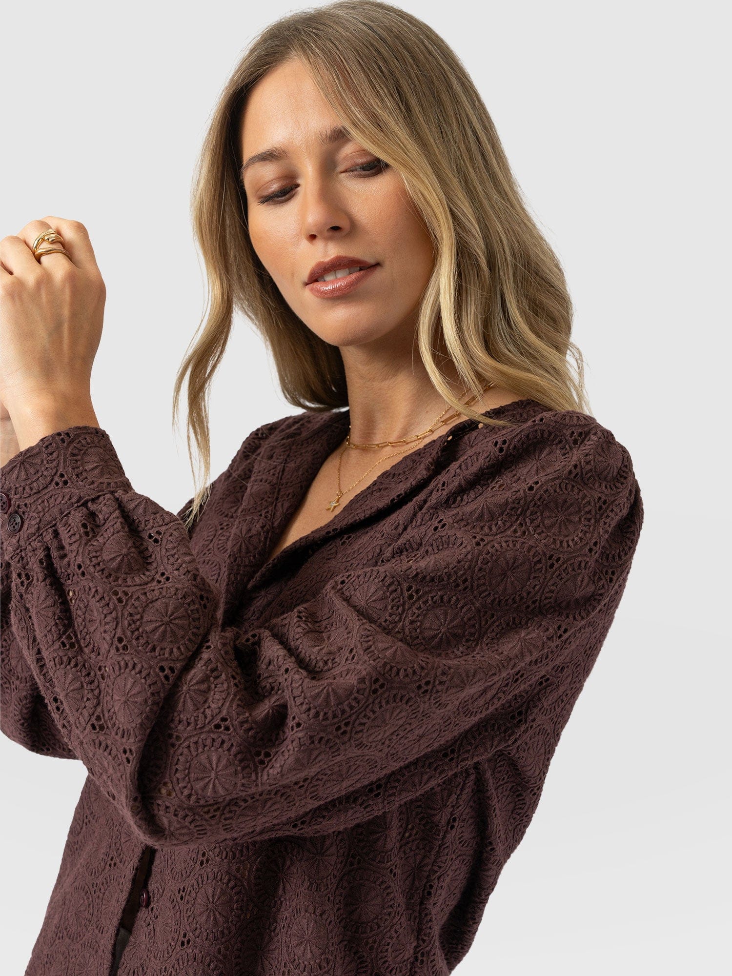 Tabitha Blouse - Maroon