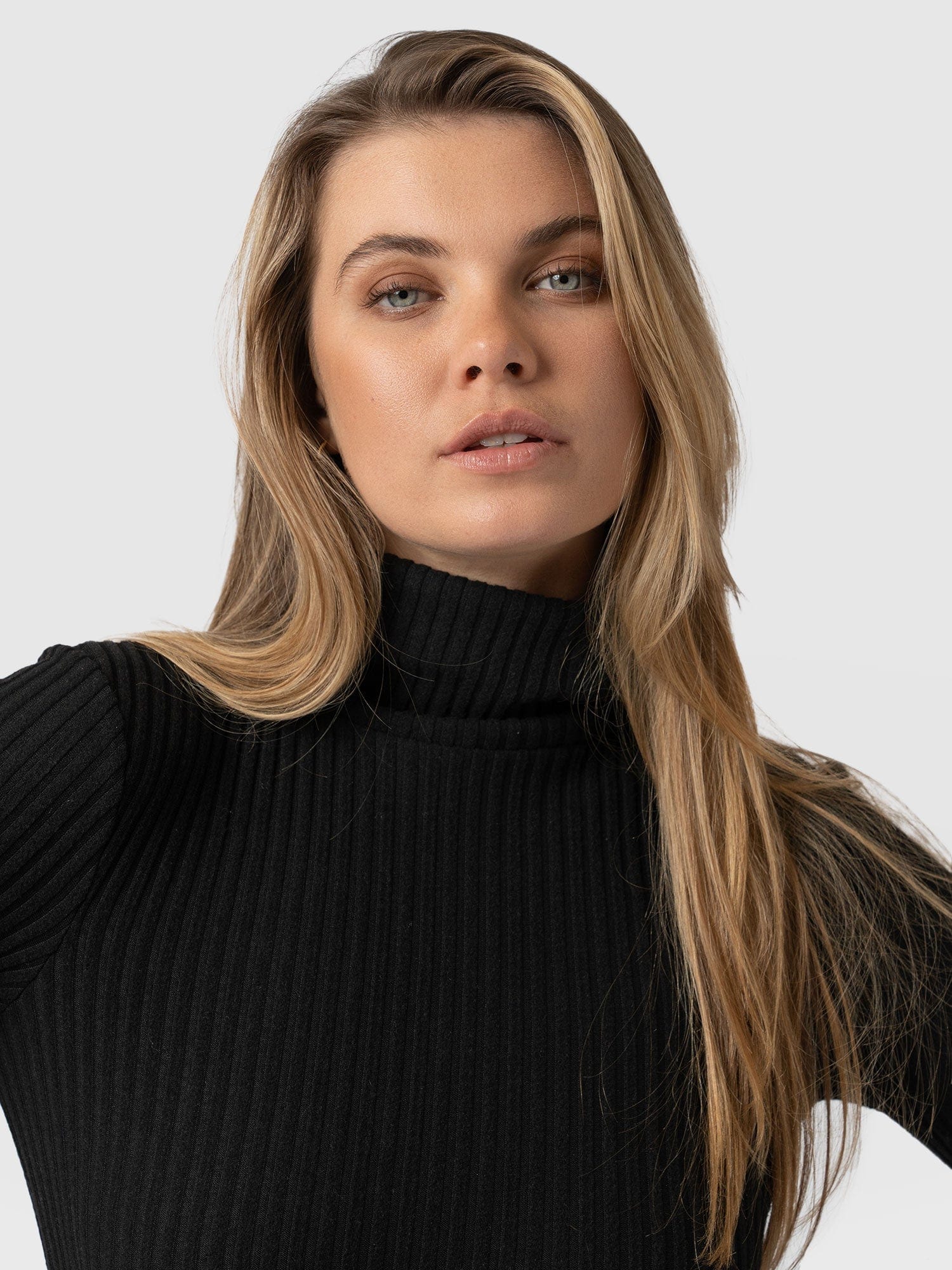 Tempest Roll Neck Black - Women's Tops | Saint + Sofia® UK