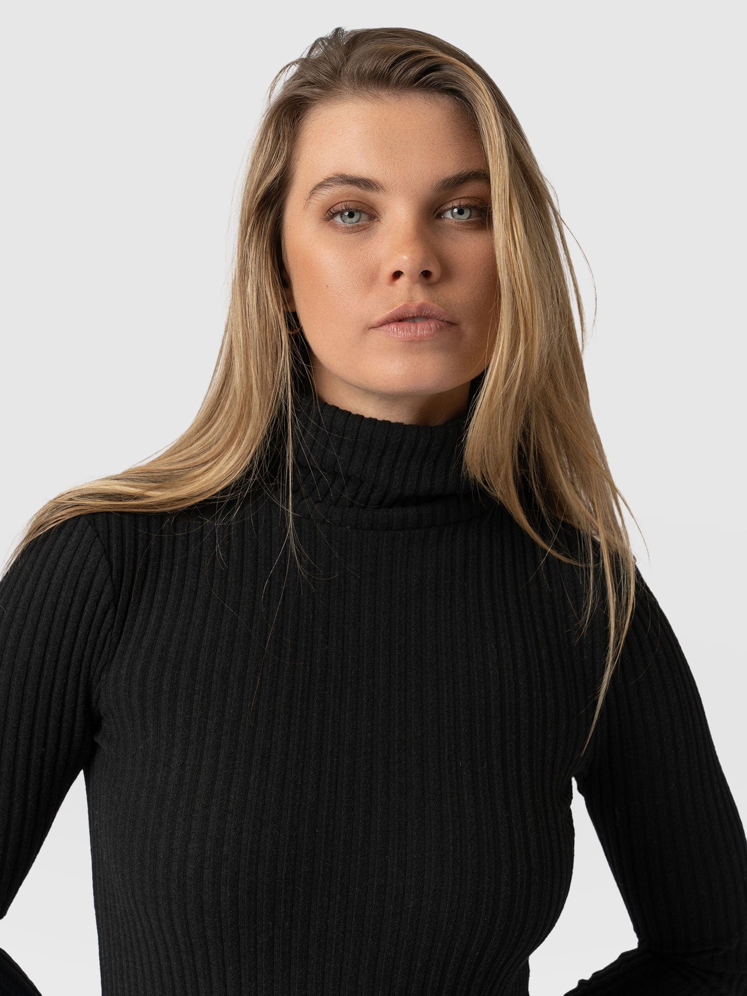 Tempest Roll Neck Black - Women's Tops | Saint + Sofia® UK