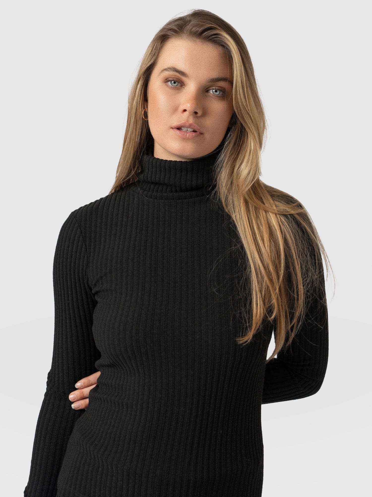 Tempest Roll Neck Black - Women's Tops | Saint + Sofia® UK