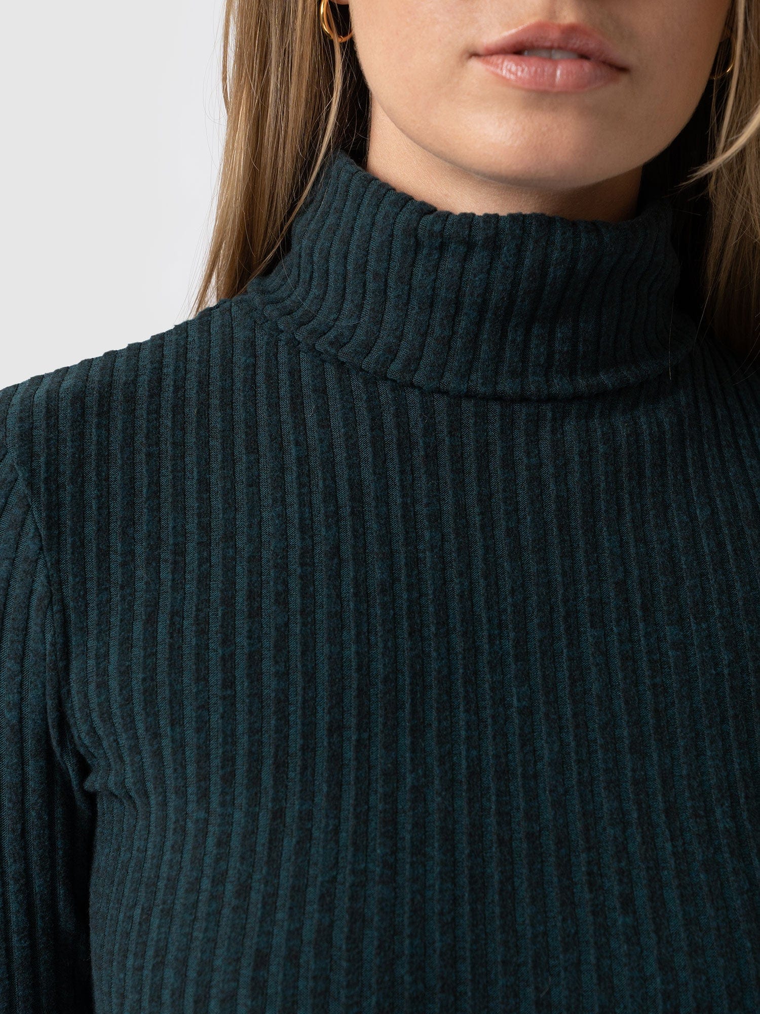 Tempest Roll Neck Green - Women's Tops | Saint + Sofia® UK