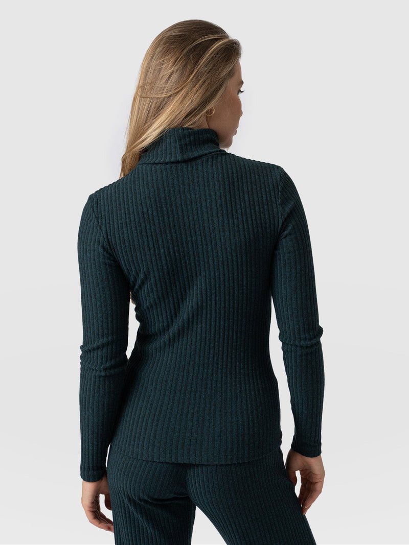 Tempest Roll Neck Top - Green