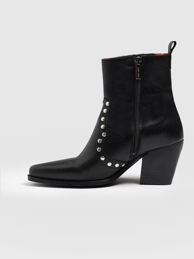 Texas Studded Boot - Black