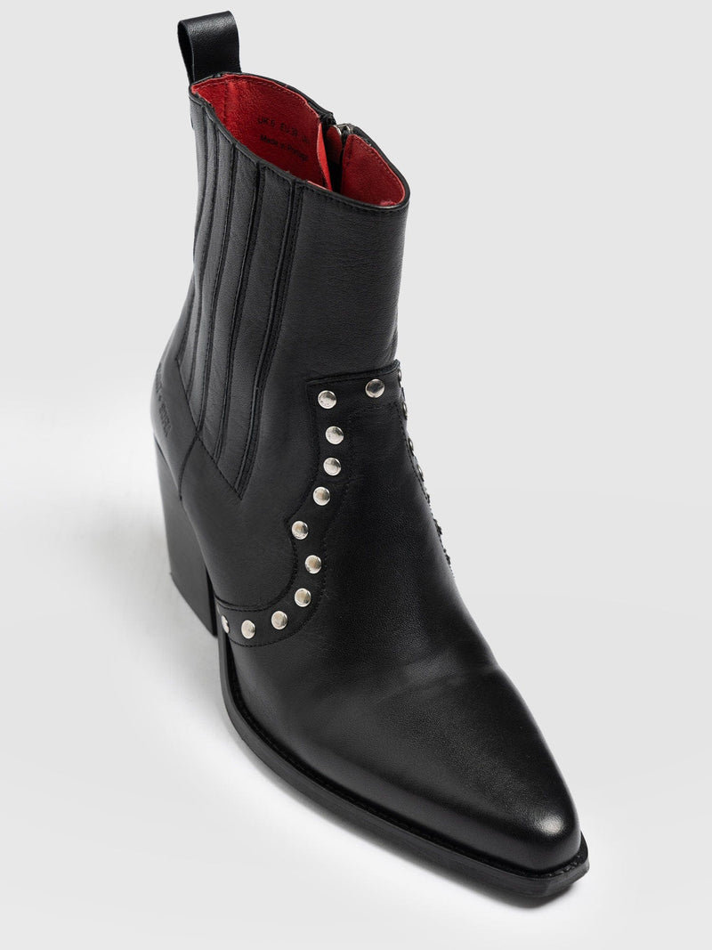 Texas Studded Boot - Black