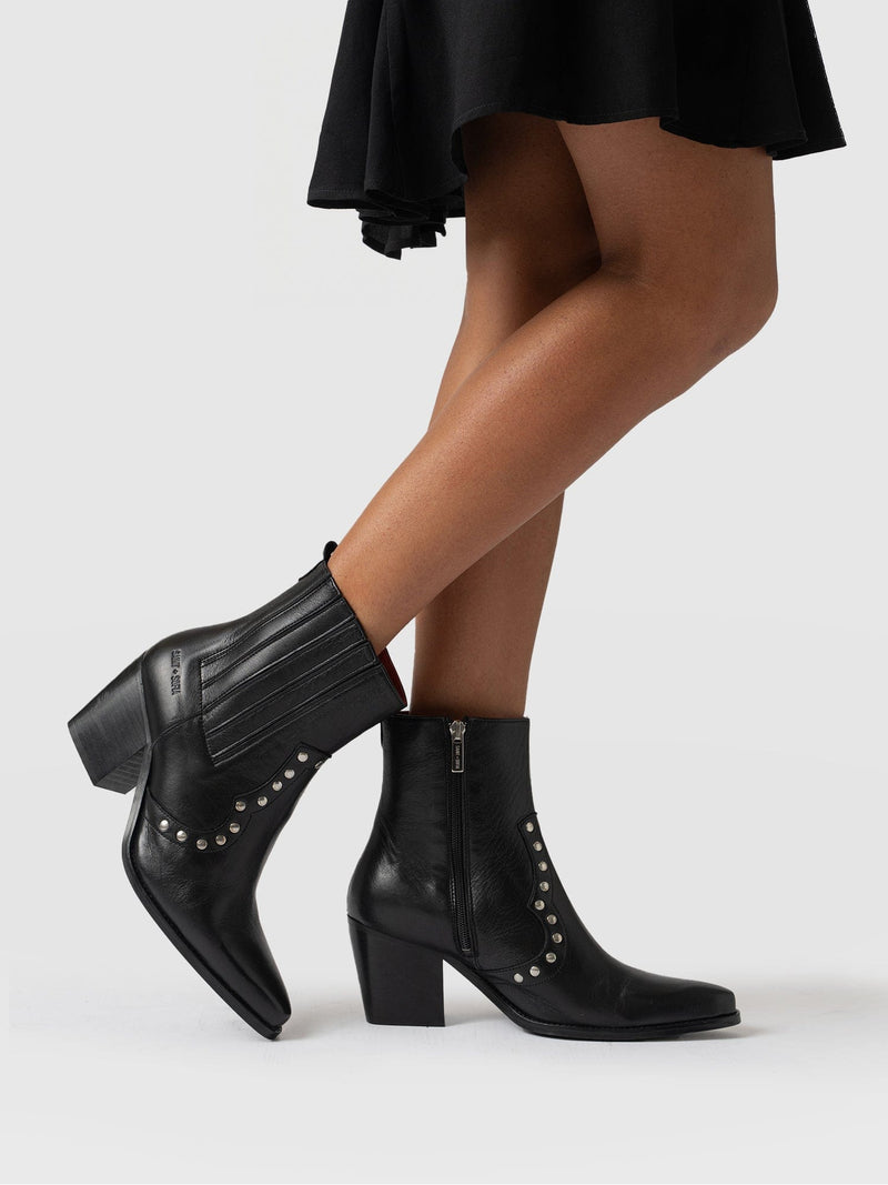 Texas Studded Boot - Black