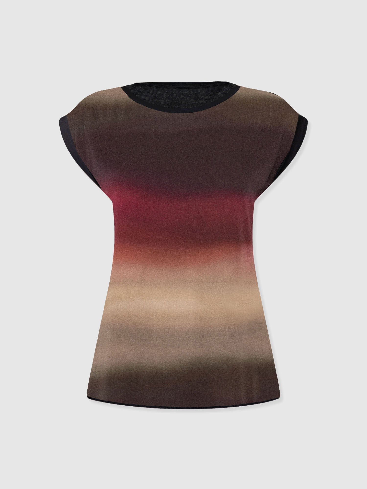 Turn Up Contrast Tee - Purple Gradient - Women's T-shirts | Saint + Sofia® UK