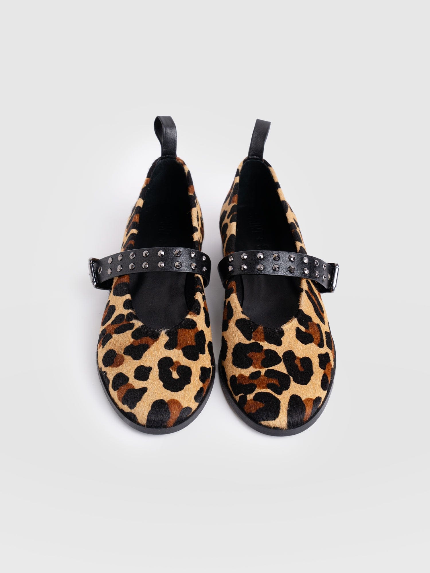 Vega Studded Ballerina Flats - Leopard - Women's Shoes | Saint + Sofia? UK
