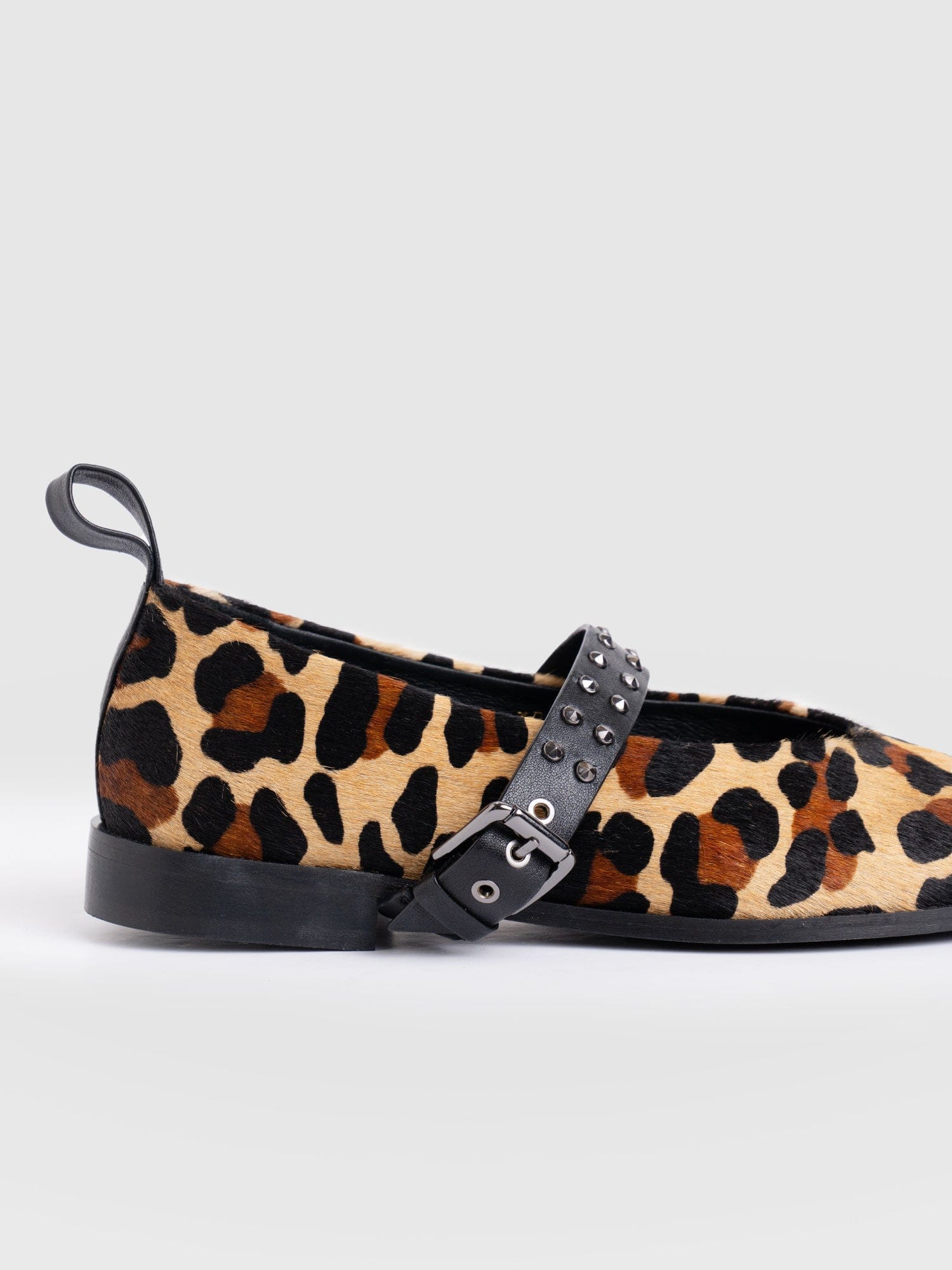 Vega Studded Ballerina Flats - Leopard - Women's Shoes | Saint + Sofia? UK