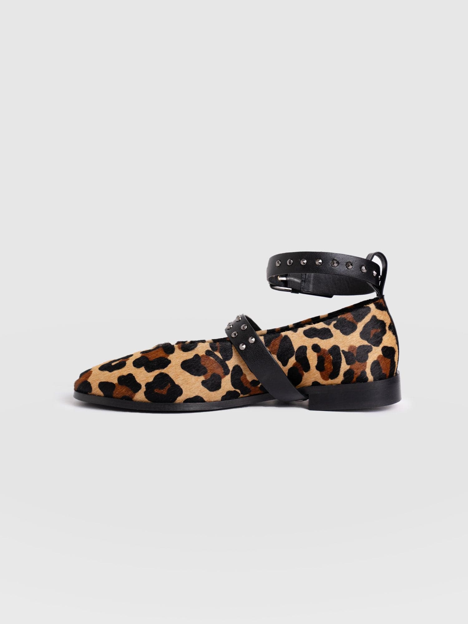 Vega Studded Ballerina Flats - Leopard - Women's Shoes | Saint + Sofia? UK