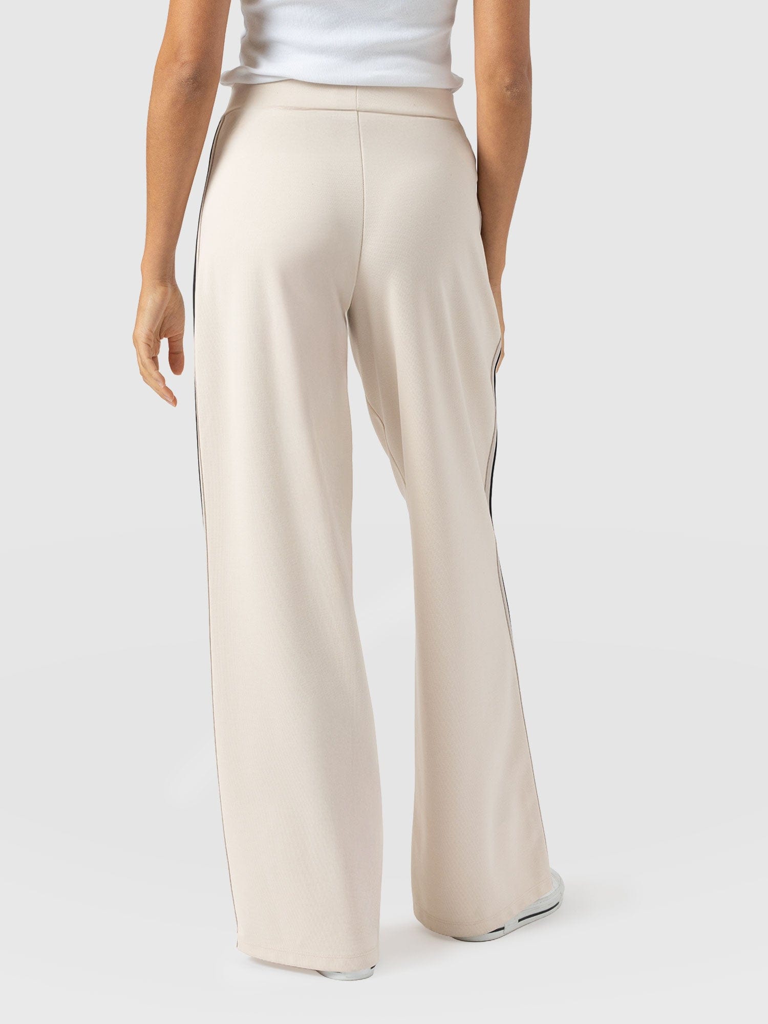 Victory Straight Leg Pant - Cream - Black Stripe