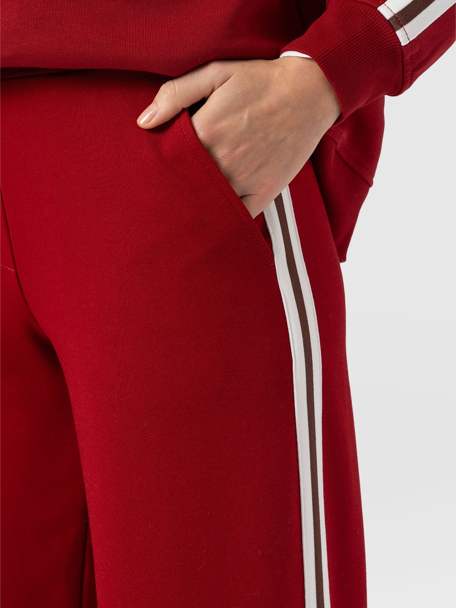 Victory Straight Leg Pant - Red - Brown Stripe