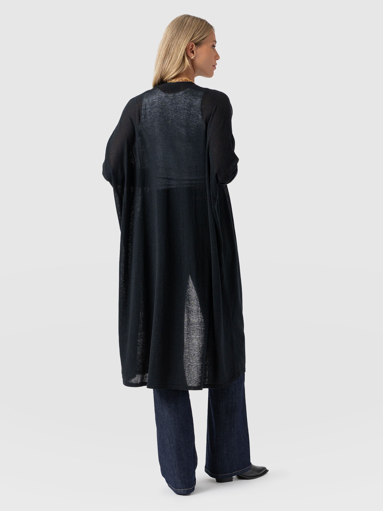 Waterfall Cardigan - Black - Women's Cardigans | Saint + Sofia® UK