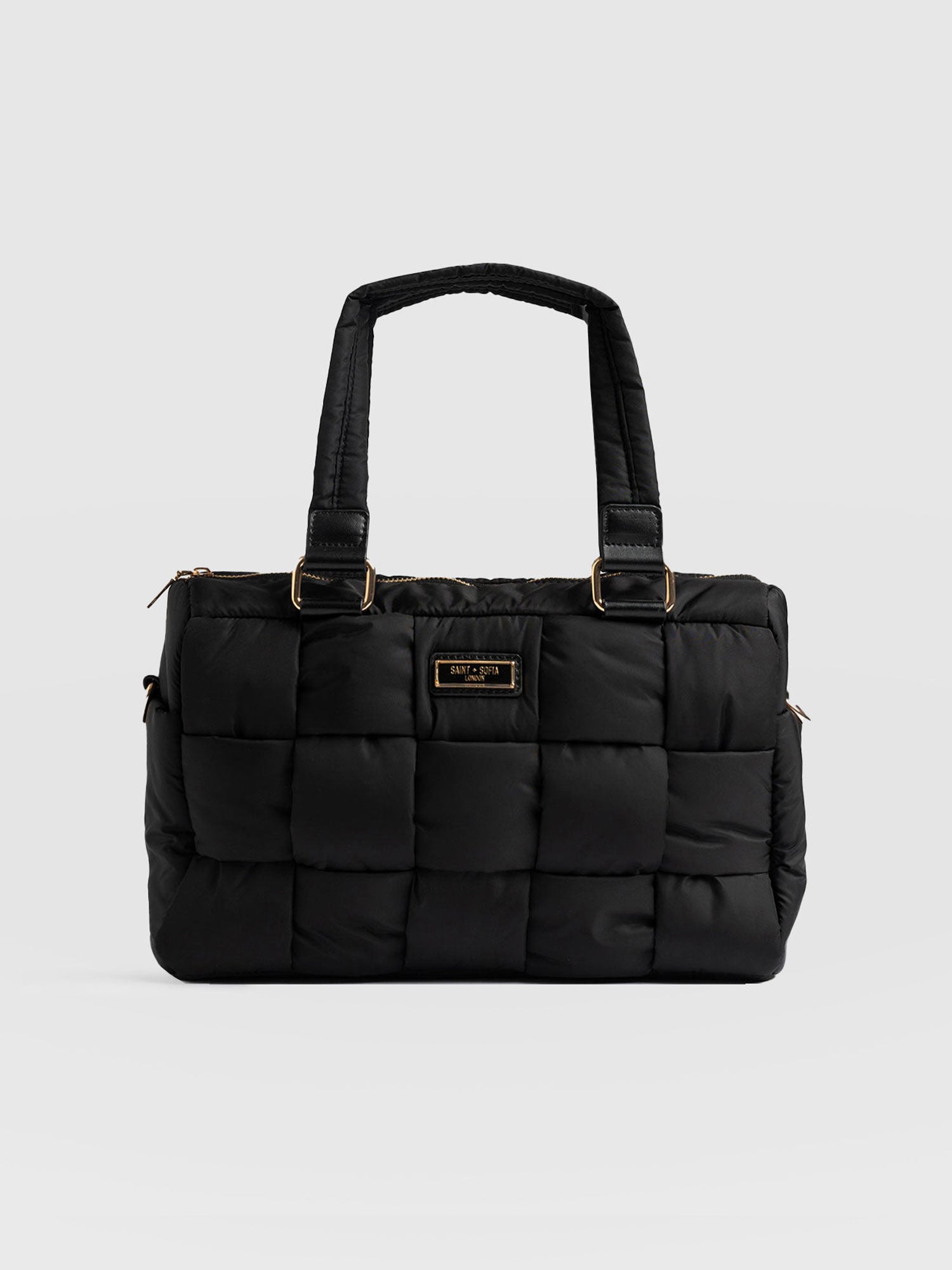 Woven Duffle Bag - Black/Grey