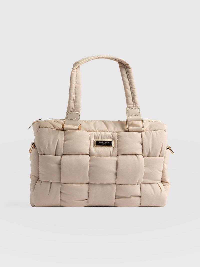 Woven Duffle Bag - Cream