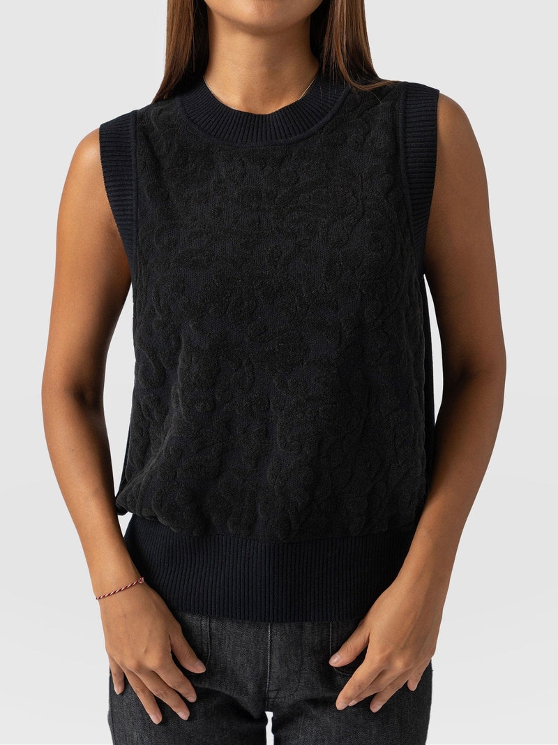 Wren Sleeveless Knit - Black