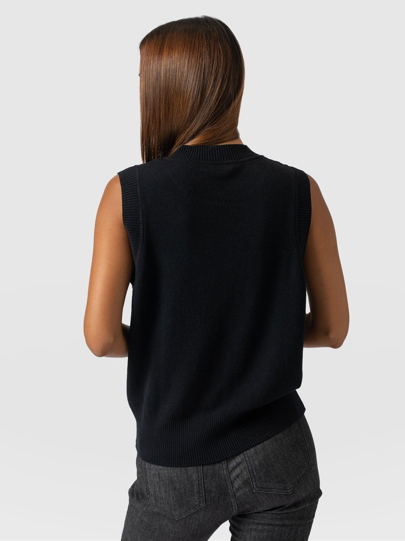 Wren Sleeveless Knit - Black