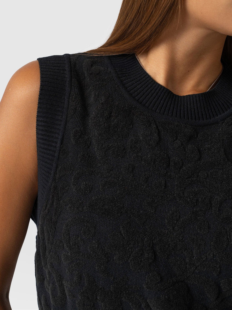 Wren Sleeveless Knit - Black