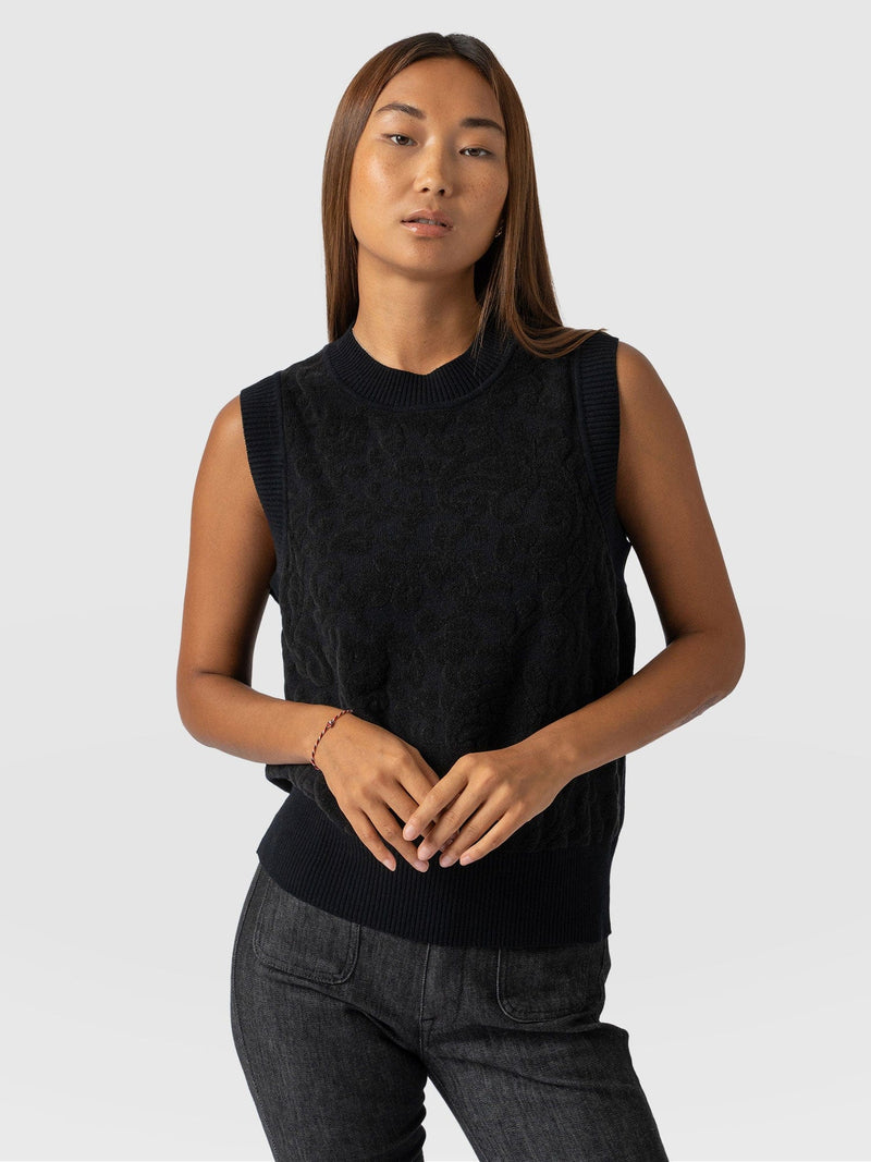 Wren Sleeveless Knit - Black