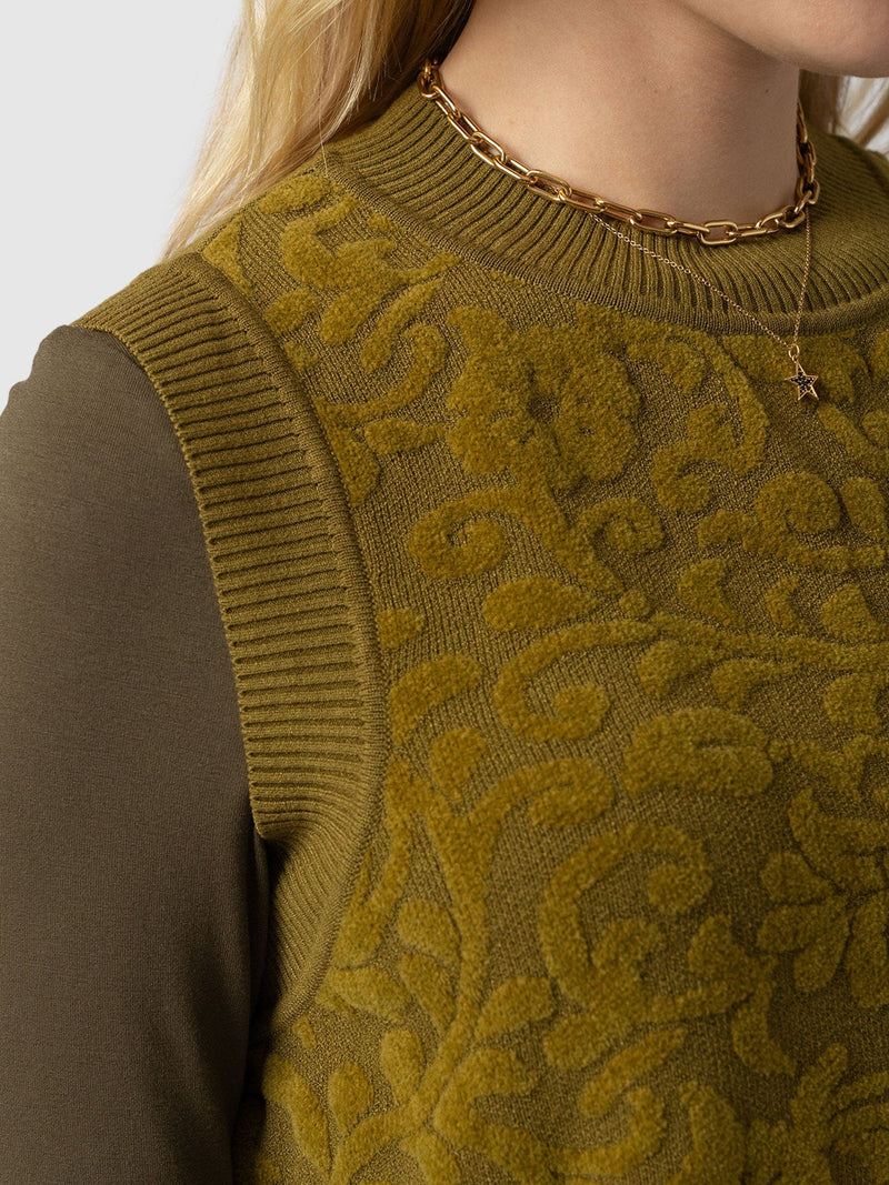 Wren Sleeveless Knit - Olive