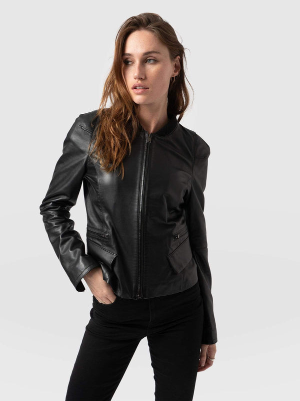 Blane Leather Jacket - Black