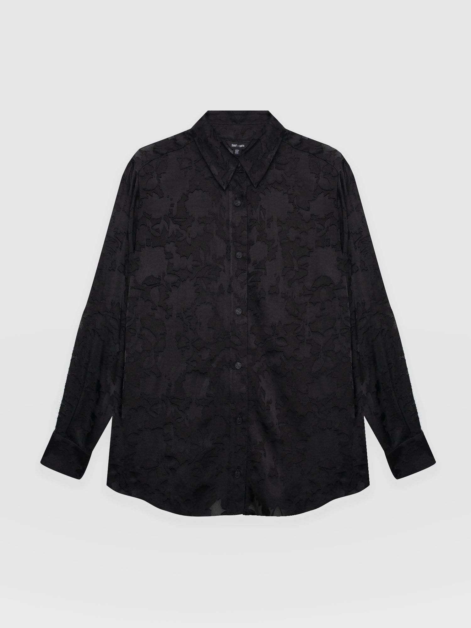 Boyfriend Shirt - Black Burnout