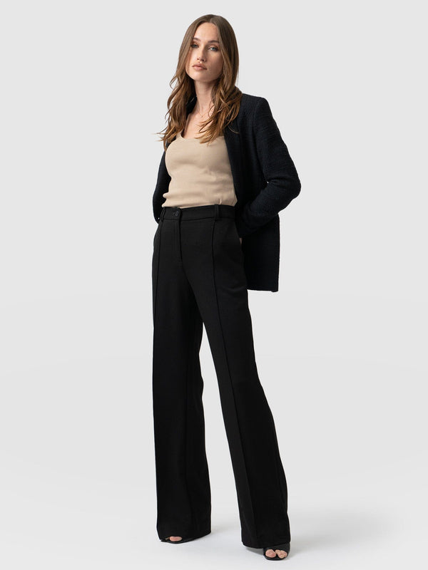 Cambridge Tailored Wide Leg Pant - Black