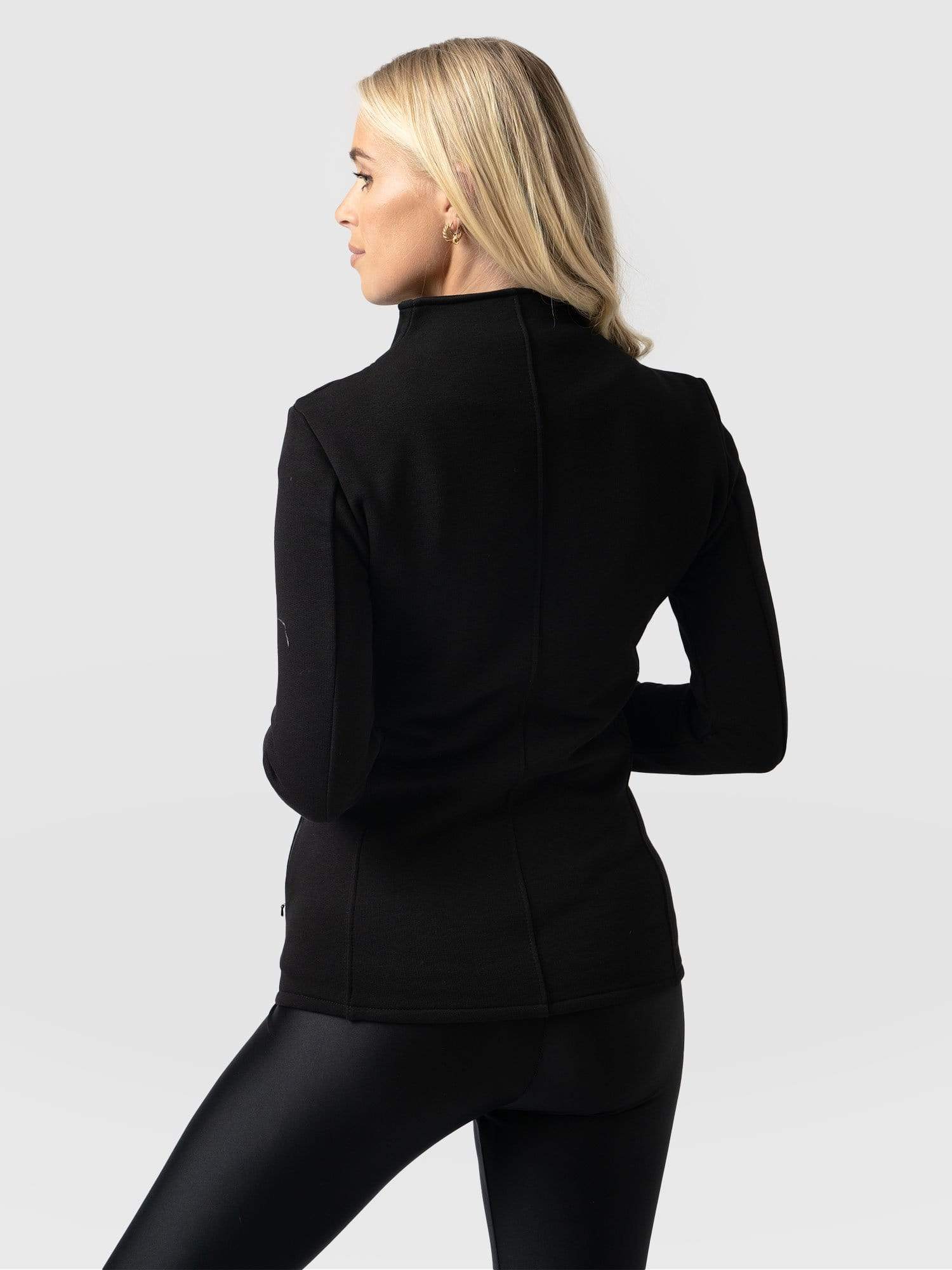 Cotton Biker Jacket Black - Women's Jackets | Saint + Sofia® UK