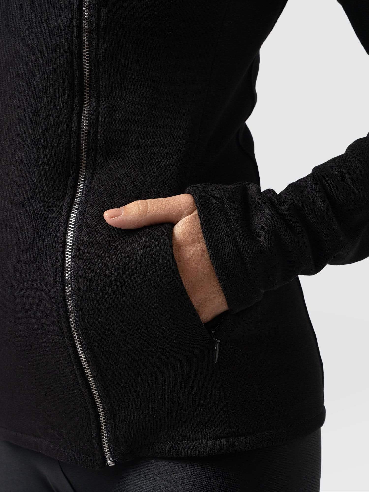 Cotton Biker Jacket Black - Women's Jackets | Saint + Sofia® UK