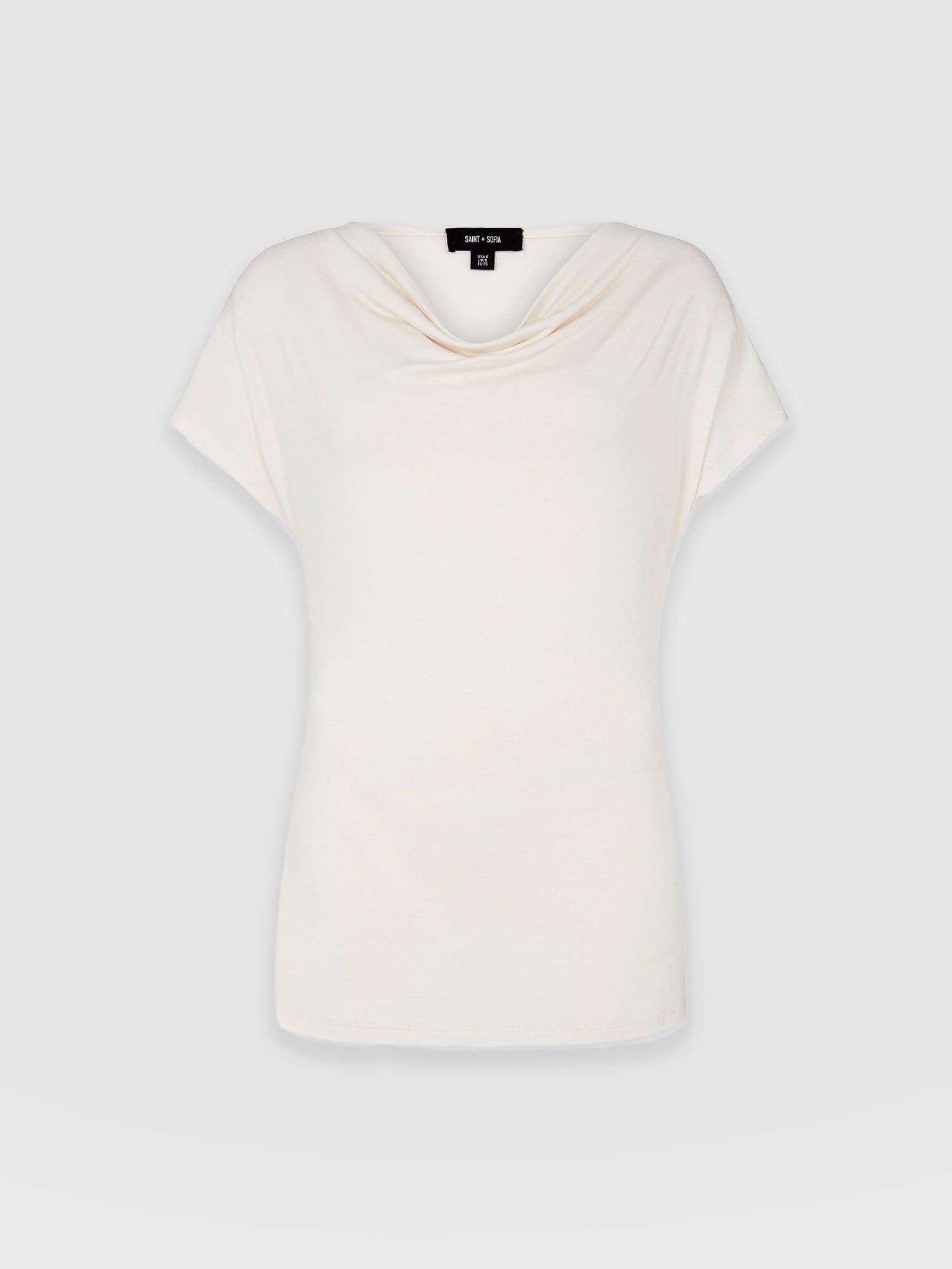 Cowl Neck Tee - Cream