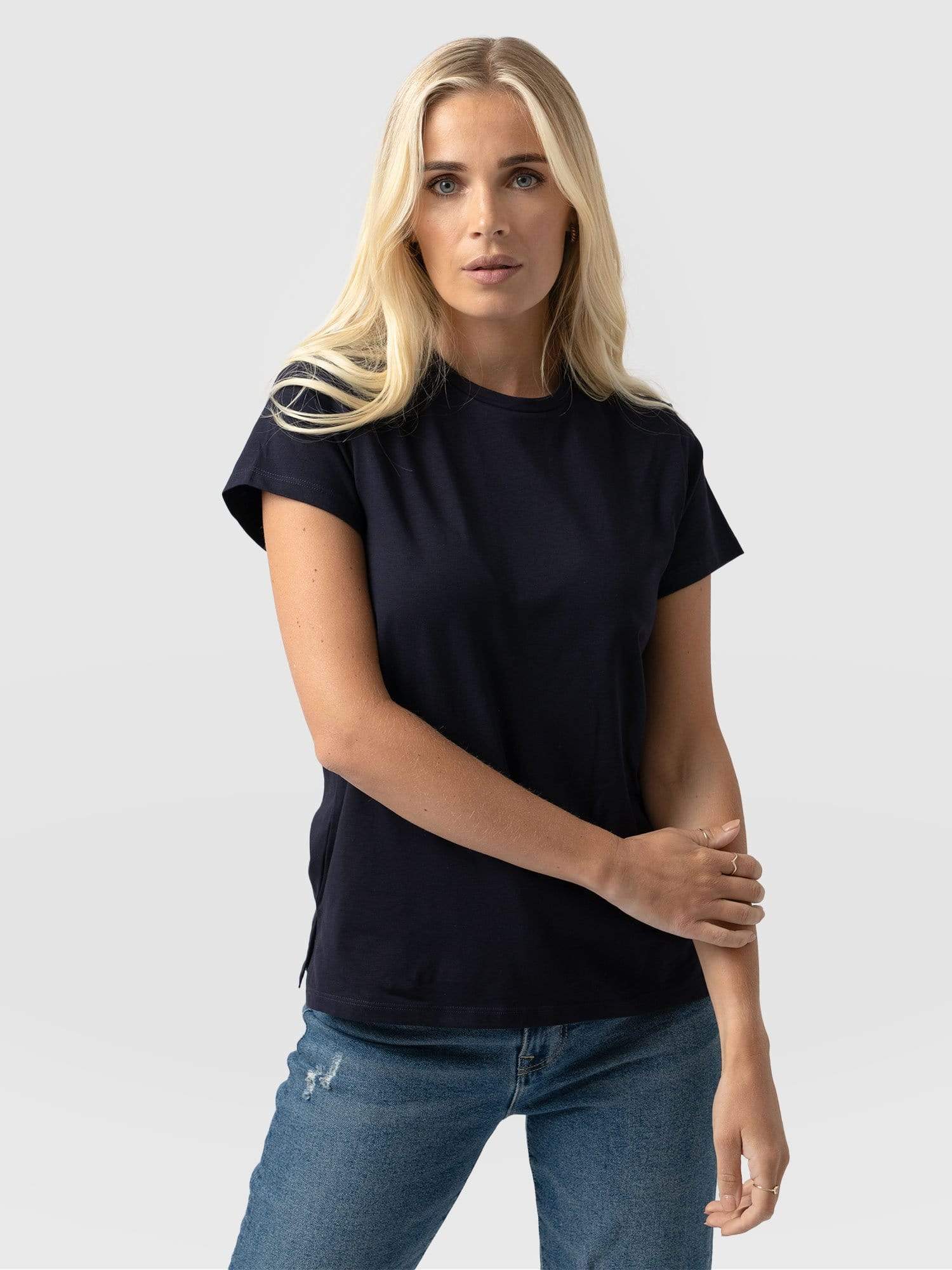 Easy Cotton Tee - Navy