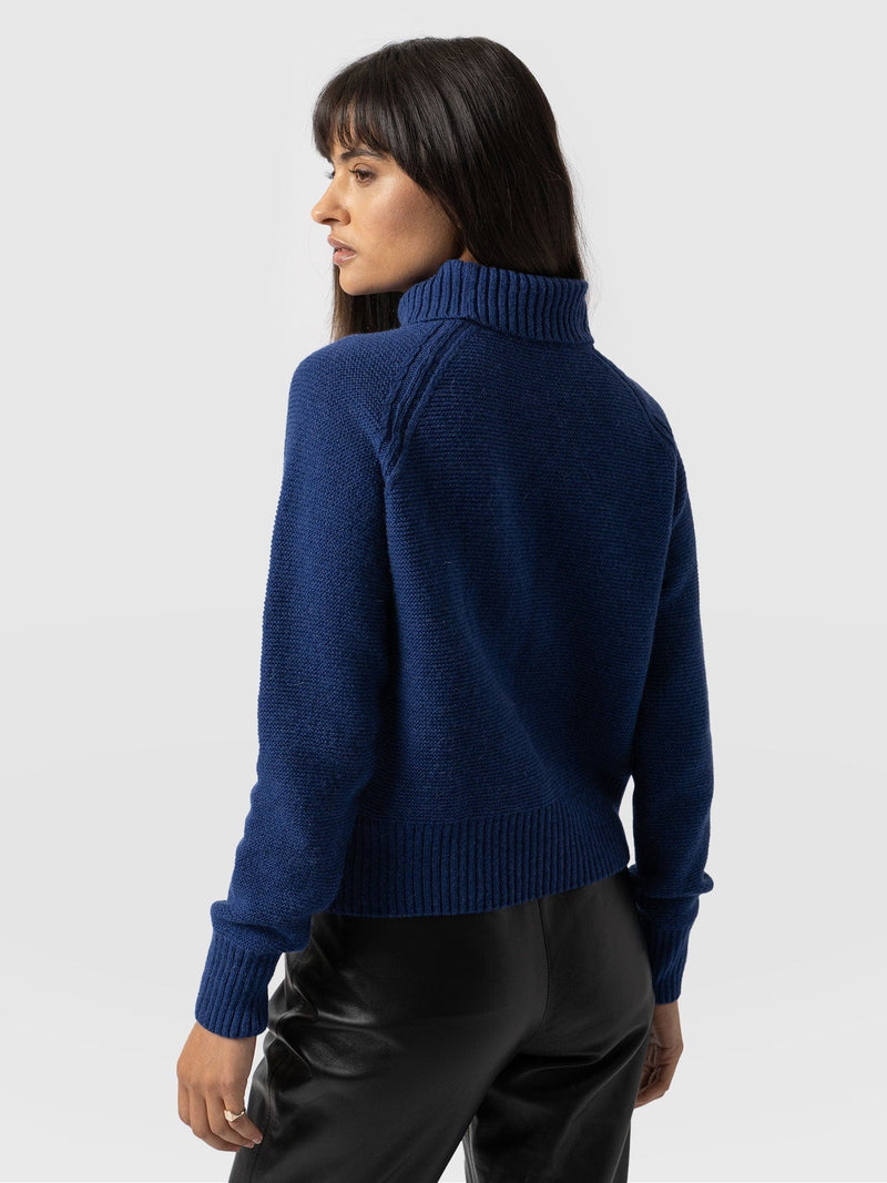 Glen Cable Knit Jumper - Blue