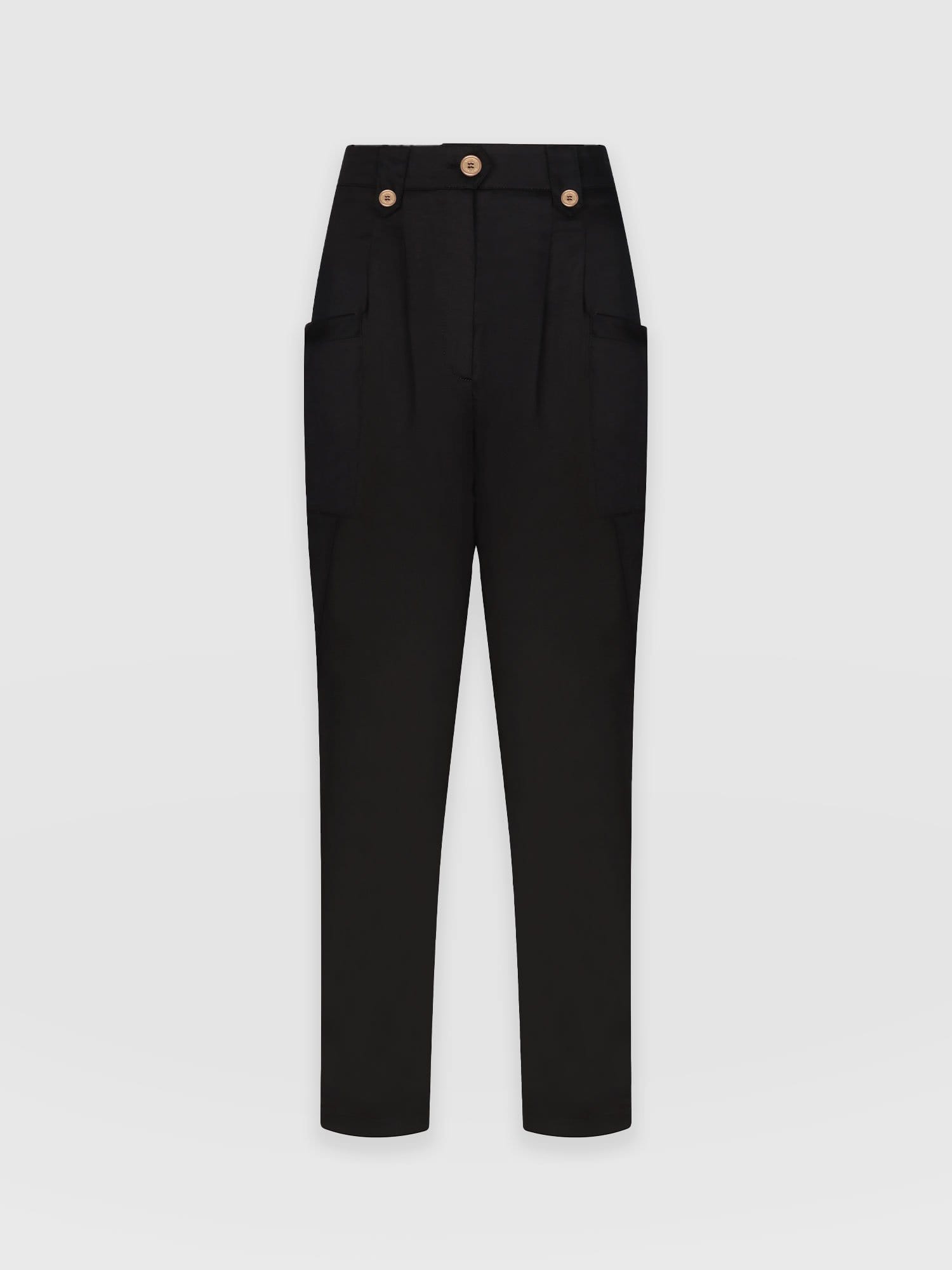 High Waisted Cargo Pant - Black