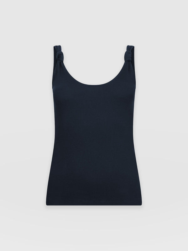 Knot Vest Rib - Navy