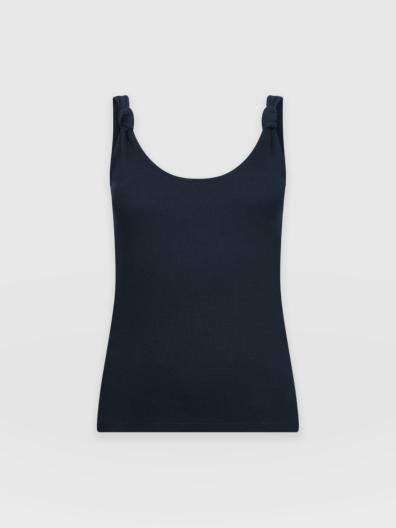 Knot Vest Rib - Navy