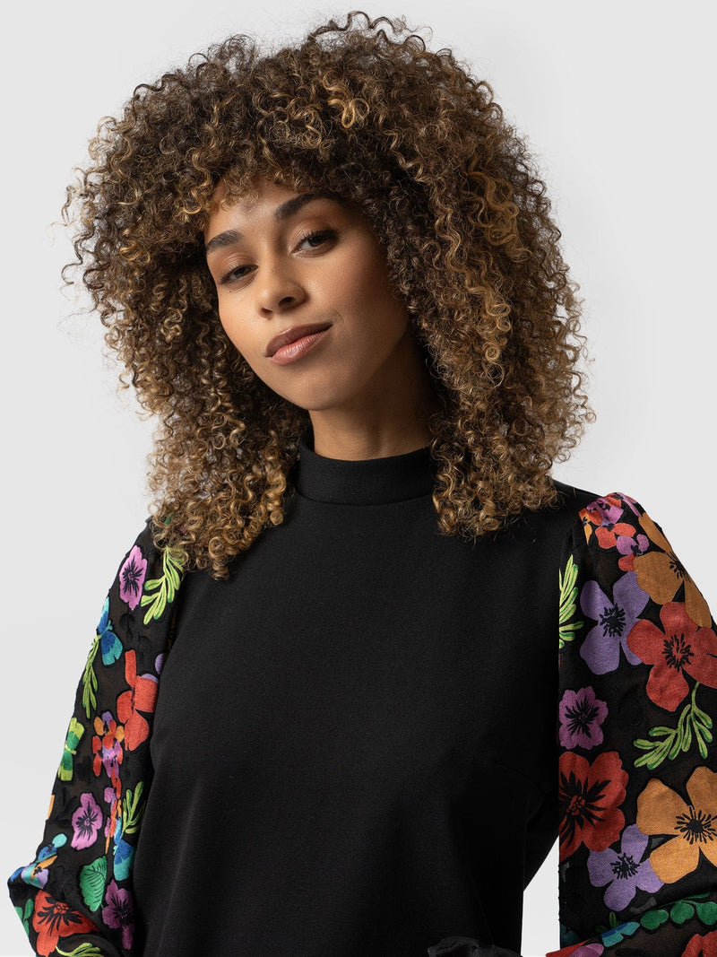 Penny Puff Sleeve Long Sleeve - Pop Floral