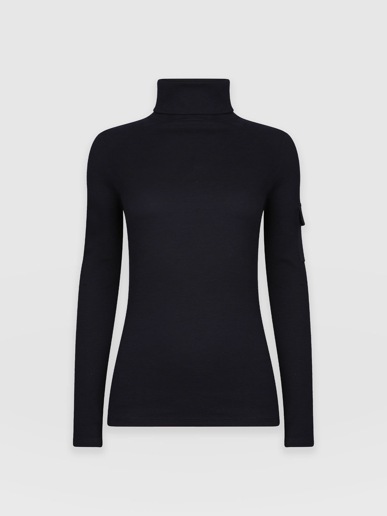 Pocket Roll Neck - Navy