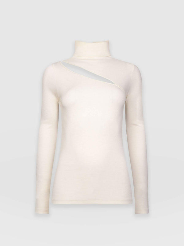 Reveal Roll Neck - Cream