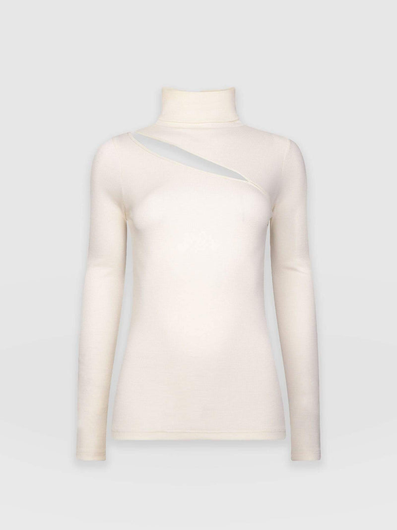 Reveal Roll Neck - Cream