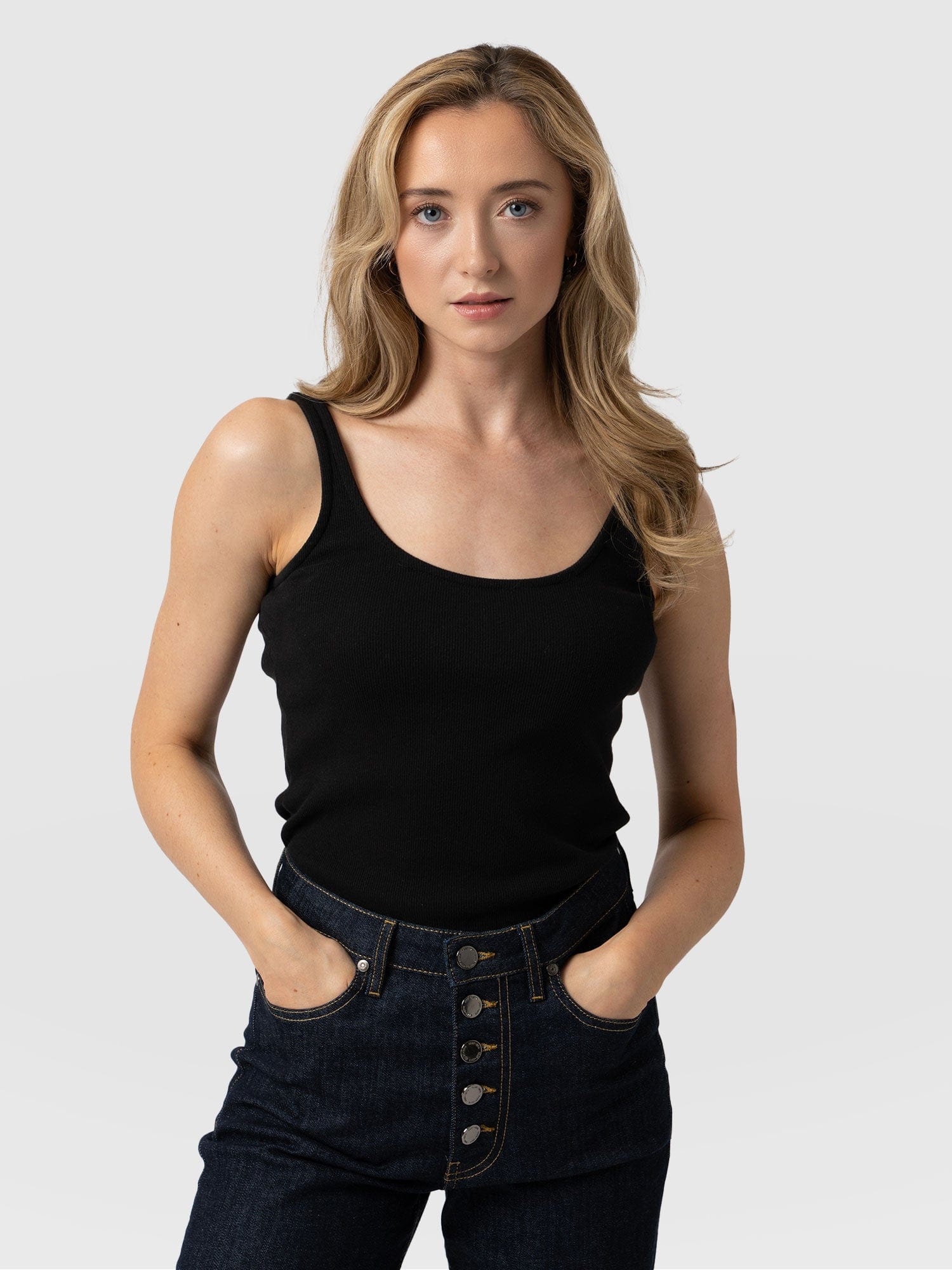 Rib Cami - Black