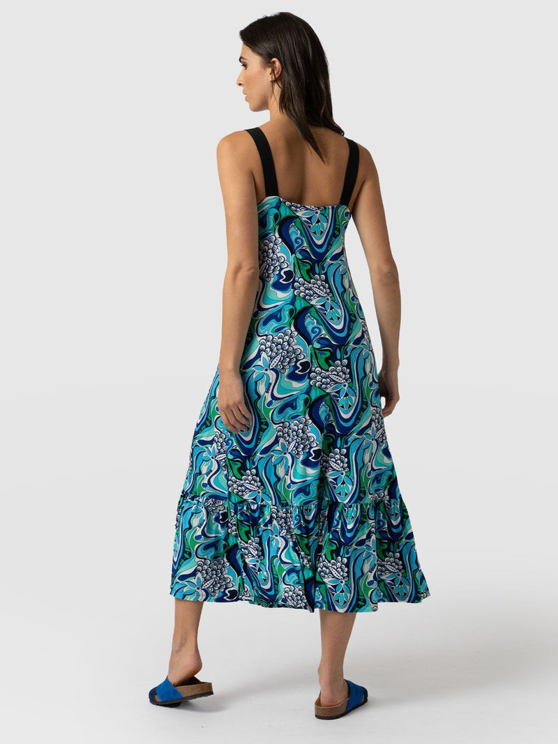 Riley Tiered Trapeze Dress - Paradise