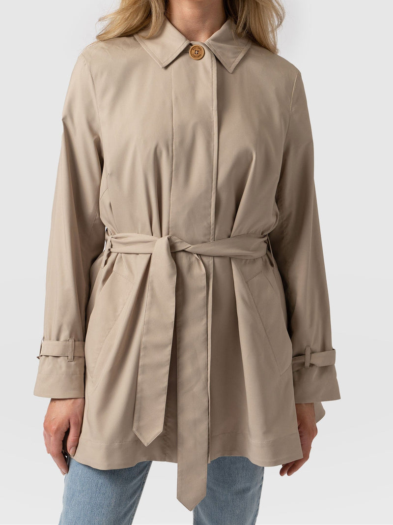 Short A Line Trench - Beige