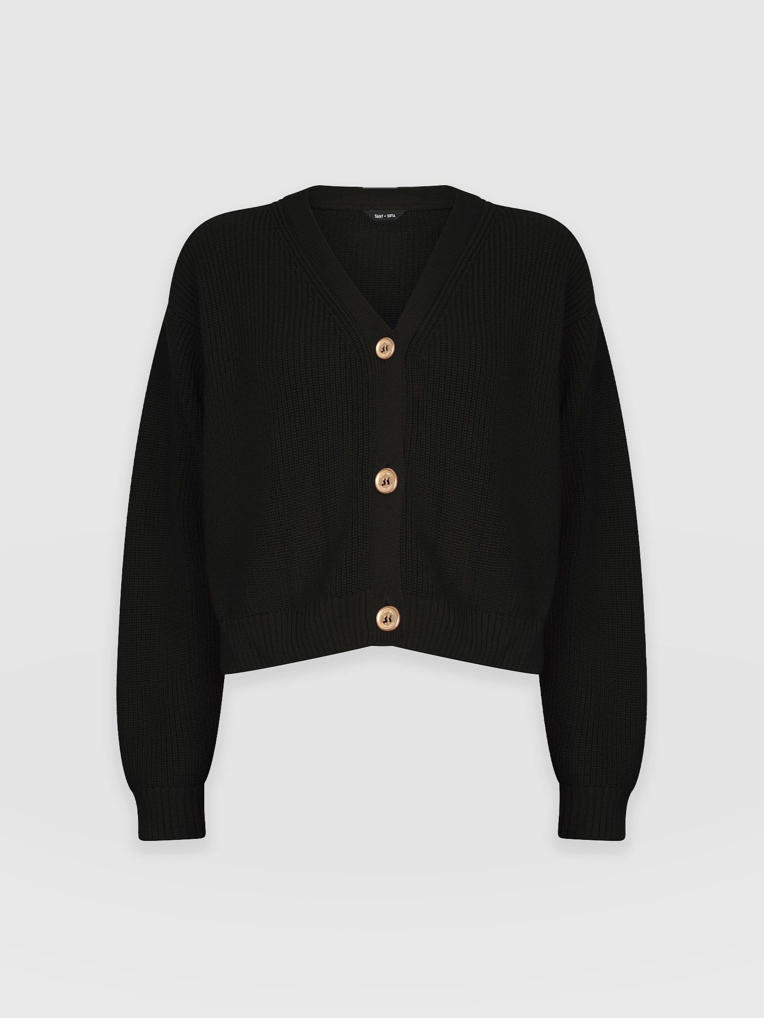 Soho Crop Cardigan - Black