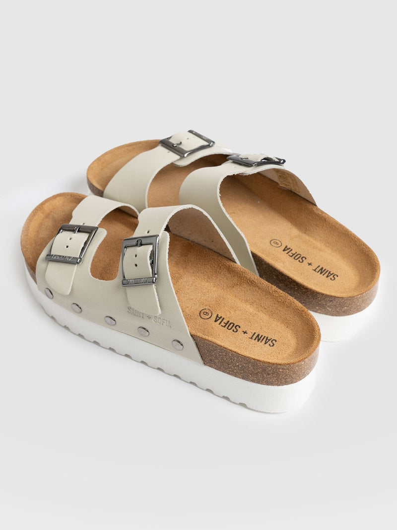 Sutton Sandals - Cream Studded