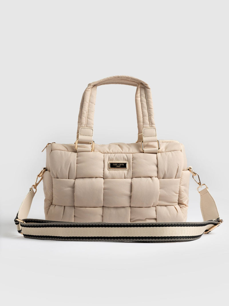 Weaved Duffle Bag - Cream