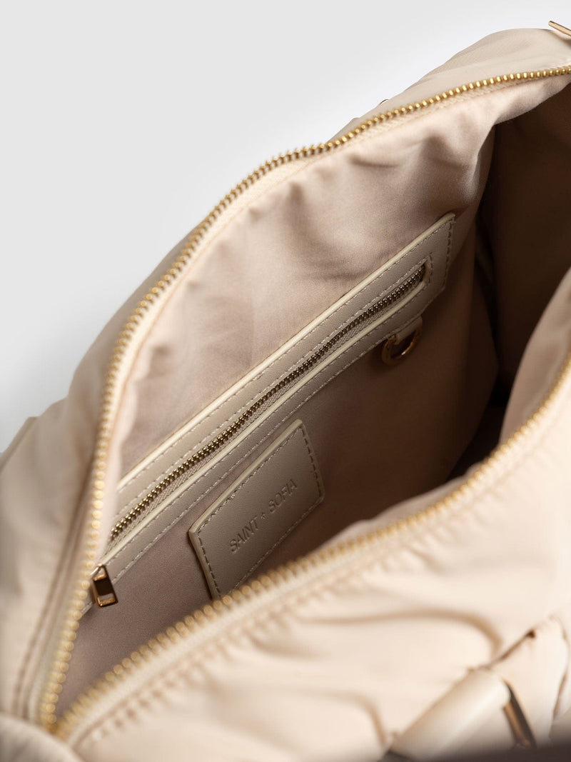 Weaved Duffle Bag - Cream