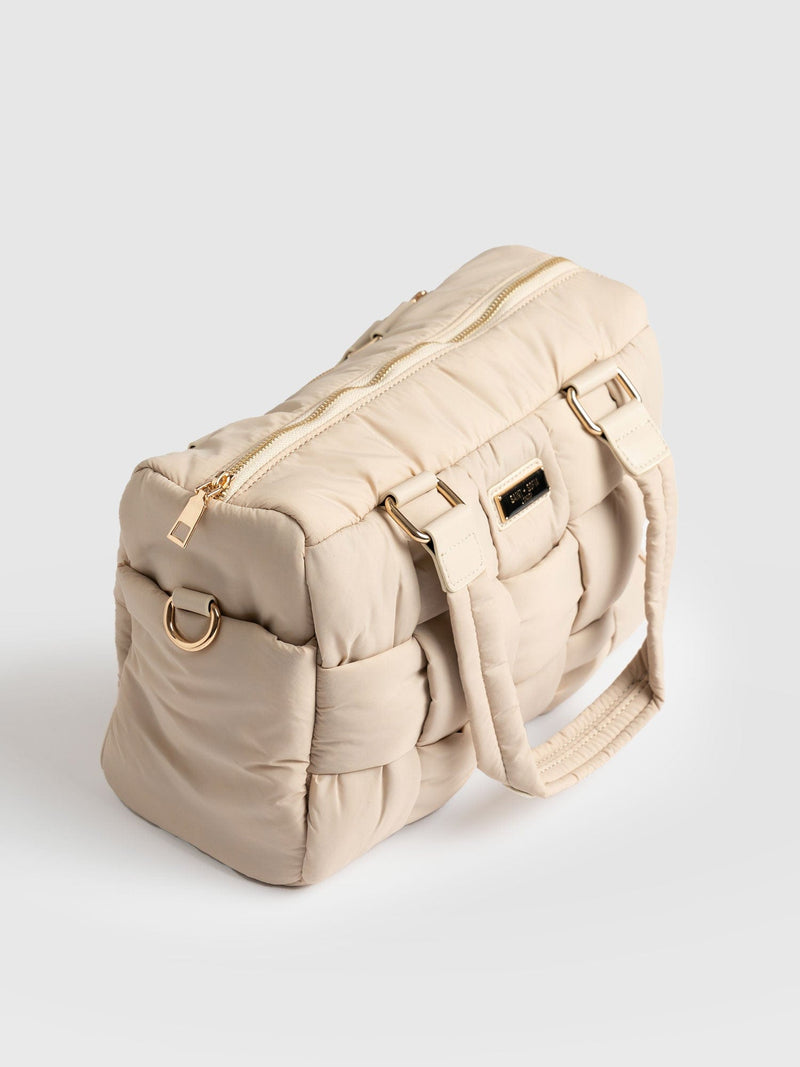 Weaved Duffle Bag - Cream